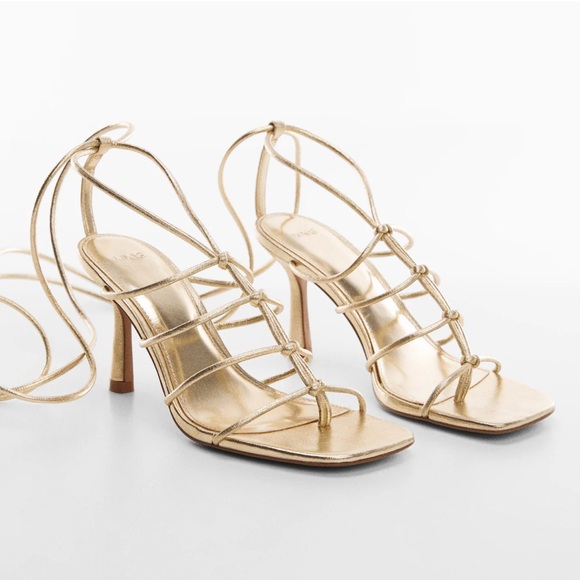 Mango Shoes - MANGO STRAPPY HEEL SANDALS